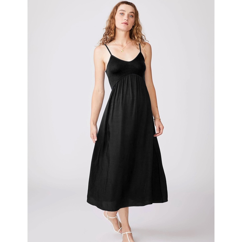 Stateside Maxi‎ Dress Size Large Black Casual Comfortable Flowy Lightweight Cute
